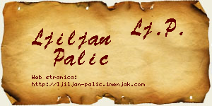 Ljiljan Palić vizit kartica
